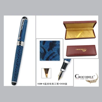 Crocodile 168 Blue Crocodile Leather and Silver Clip 0.8mm Curved Tip Calligraphy Pen Luxury Metal Painting Pens Free Shipping
Crocodile 168 Blue Crocodile Leather and Silver Clip 0.8mm Curved Tip Calligraphy Pen Luxury Metal Painting Pens Free Shipping