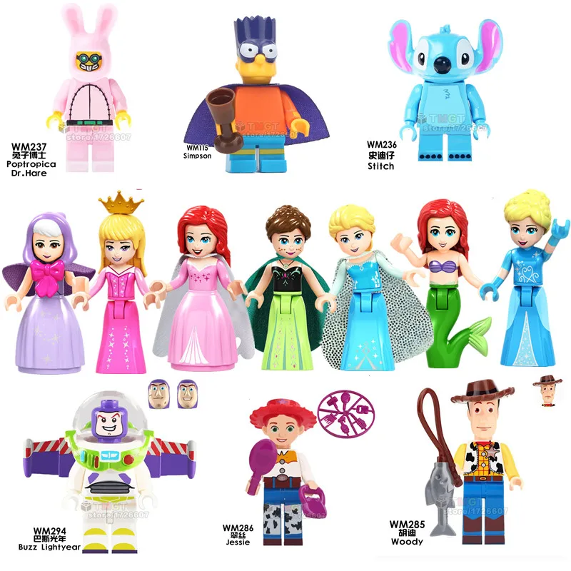 Single toy story Buck Caboom Gaby Baby Stitch Girls friends Princess Elsa Pumping Action Building Blocks toys for children gifts
Single toy story Buck Caboom Gaby Baby Stitch Girls friends Princess Elsa Pumping Action Building Blocks toys for children gifts