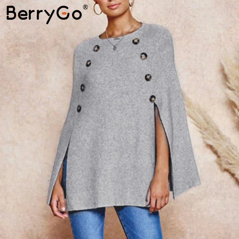 BerryGo O-neck knitted cloak sweater women Casual plus size streetwear pullover jumper Elegant autumn winter ladies sweaters top
BerryGo O-neck knitted cloak sweater women Casual plus size streetwear pullover jumper Elegant autumn winter ladies sweaters top
