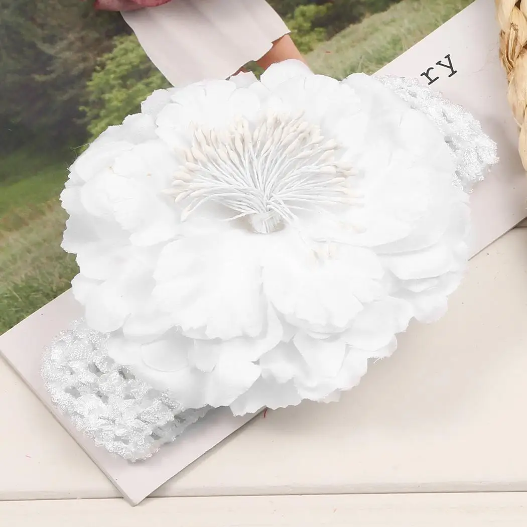 New Baby Girls Baptism Headbands Infant Toddler Hair Clip