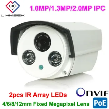 Lihmsek 1MP 1.3MP 2.0MP POE IP Camera with 4/6/8/12mm megapixel fixed lens 2pcs IR Array LEDs Outdoor IPC IP Cam Waterproof
Lihmsek 1MP 1.3MP 2.0MP POE IP Camera with 4/6/8/12mm megapixel fixed lens 2pcs IR Array LEDs Outdoor IPC IP Cam Waterproof