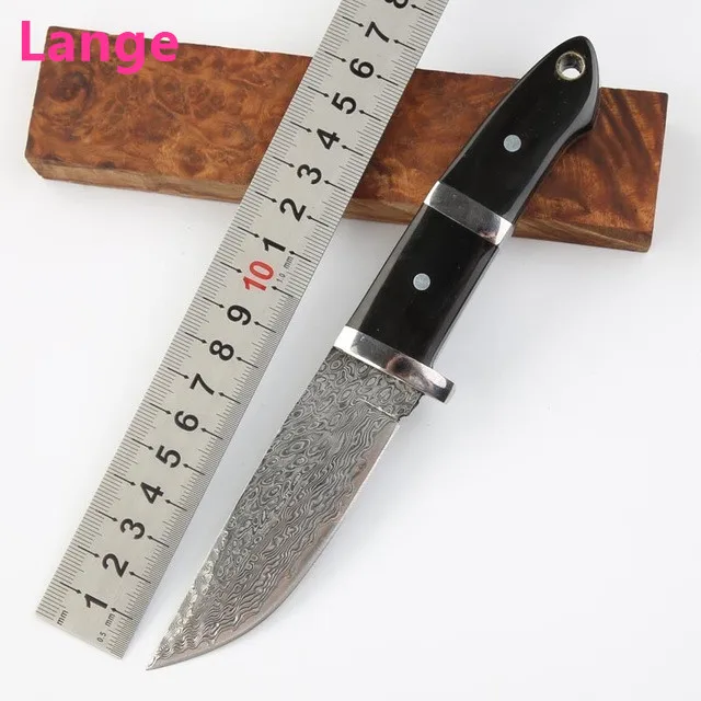 Lange Damascus steel blade horn handle Camping knife Portable Survival Hunting knives fixed blade Straight knife kitchen knife
Lange Damascus steel blade horn handle Camping knife Portable Survival Hunting knives fixed blade Straight knife kitchen knife