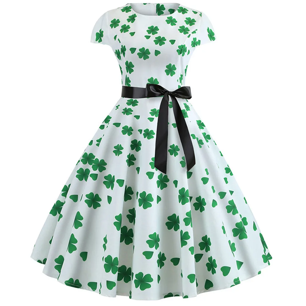 Feitong 2019 Saint Patrick Parades Irish St. Patrick's Day Dress Sunday Retro Lucky You Green Three Leaf Shamrock Clover Dress
Feitong 2019 Saint Patrick Parades Irish St. Patrick's Day Dress Sunday Retro Lucky You Green Three Leaf Shamrock Clover Dress