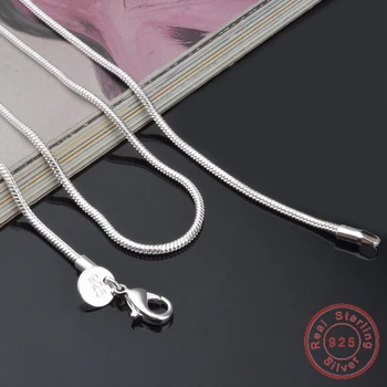 Original 925 Solid Silver Statement Necklaces for Women Men 1MM/2MM Wide Snake Clavicle Chain Necklace 16inch-24inch
Original 925 Solid Silver Statement Necklaces for Women Men 1MM/2MM Wide Snake Clavicle Chain Necklace 16inch-24inch