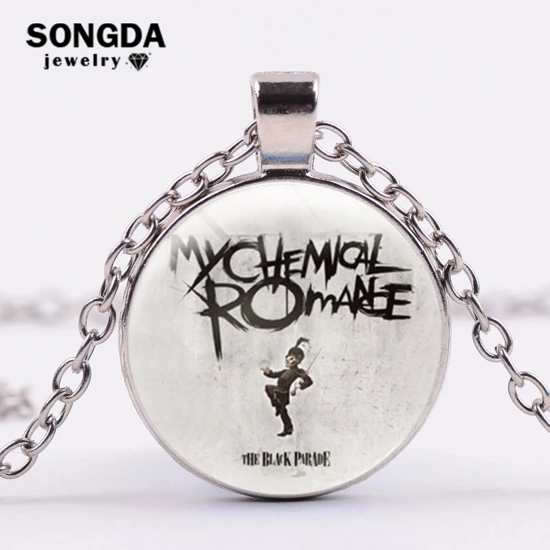 SONGDA Hot Hip Hop Punk My Chemical Romance Chain Necklace Handmade Glass Gem Photo Necklaces Pendants for Rock Band Music Lover
SONGDA Hot Hip Hop Punk My Chemical Romance Chain Necklace Handmade Glass Gem Photo Necklaces Pendants for Rock Band Music Lover