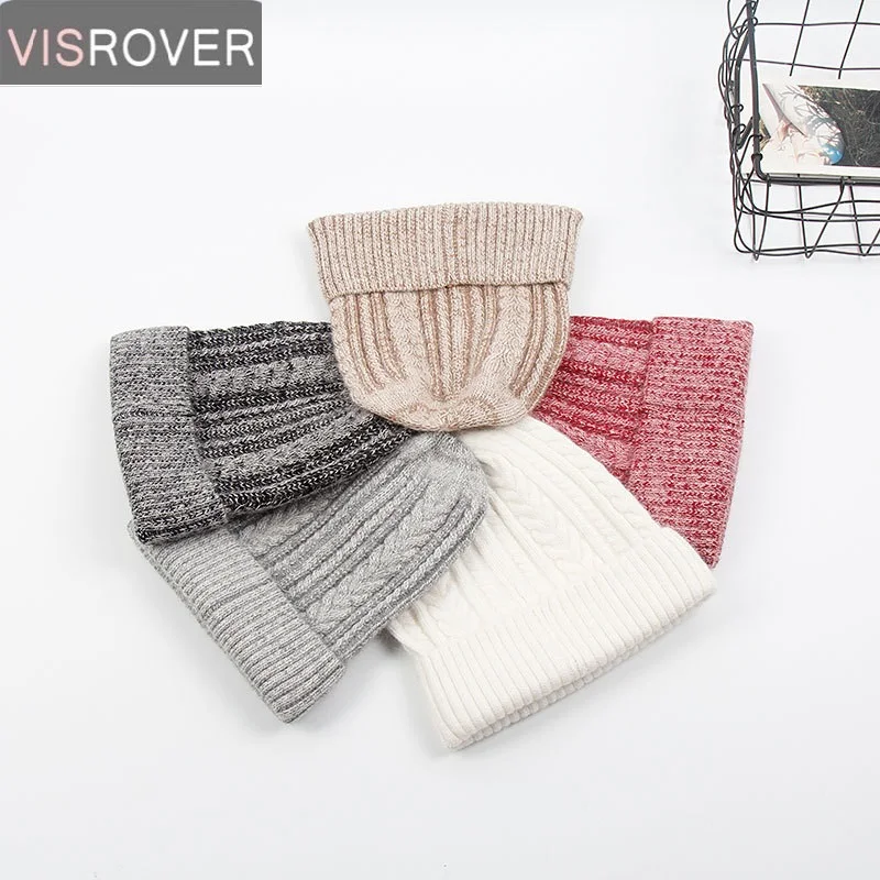 VISROVER 2019 New Women Hats Autumn Winter bonnet unisex solid color real wool beanie cashmere women Warm knitted hat wholesales
VISROVER 2019 New Women Hats Autumn Winter bonnet unisex solid color real wool beanie cashmere women Warm knitted hat wholesales