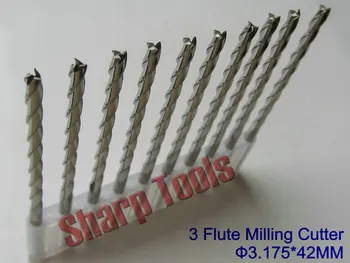 10pc 3.175*42MM 3 Flute Woodworking Milling Tools for CNC Router, Long Engraving CNC Router Cutters Bit, Tungsten Carbide Cutter
10pc 3.175*42MM 3 Flute Woodworking Milling Tools for CNC Router, Long Engraving CNC Router Cutters Bit, Tungsten Carbide Cutter