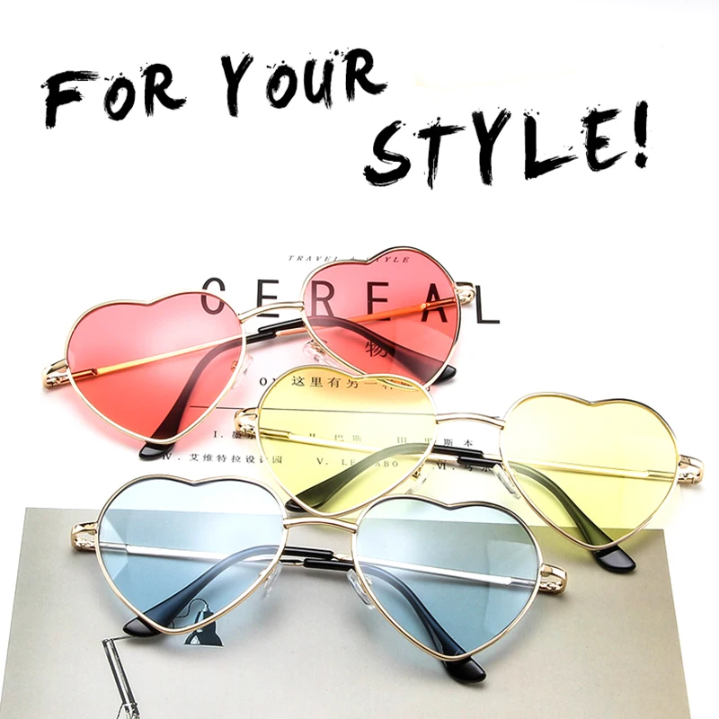 Mixxar Unisex Heart Shaped Sunglasses Women Metal Frame Reflective Lens Sun Protection Fashion Ocean Sunglasses dropshipping
Mixxar Unisex Heart Shaped Sunglasses Women Metal Frame Reflective Lens Sun Protection Fashion Ocean Sunglasses dropshipping