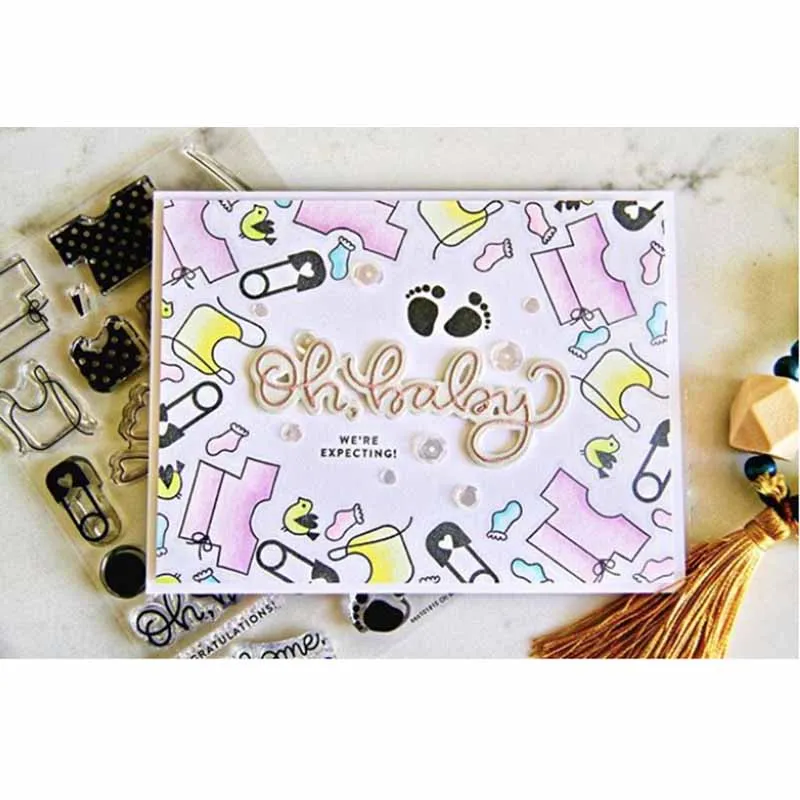 Word "oh baby"and Contour Metal Cutting Dies New 2018 Stencils for DIY Scrapbooking DIY Paper Cards Craft Making Fun Decortation
Word "oh baby"and Contour Metal Cutting Dies New 2018 Stencils for DIY Scrapbooking DIY Paper Cards Craft Making Fun Decortation