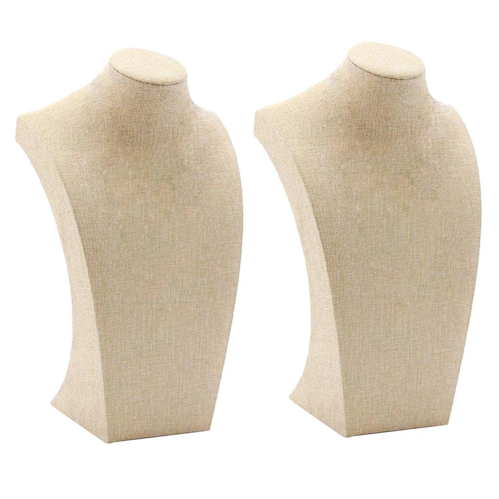 2 Pcs Simple Necklace Pendant Display Bust Mannequin Stand Holder Linen Jewelry Rack Necklace Display Holder 2 Sizes
2 Pcs Simple Necklace Pendant Display Bust Mannequin Stand Holder Linen Jewelry Rack Necklace Display Holder 2 Sizes