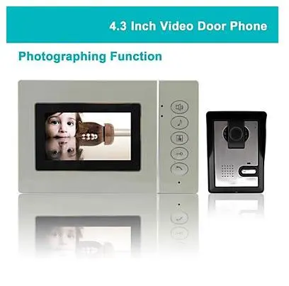 FKH 4.3" LCD Photograph Video Door Phone Doorbell Home Entry Intercom with 500TVL Night Vision Camera
FKH 4.3" LCD Photograph Video Door Phone Doorbell Home Entry Intercom with 500TVL Night Vision Camera