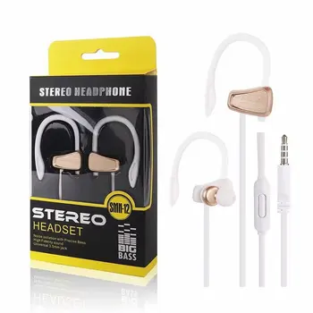 3.5mm Jack In Ear Sport Earhook Earphone Wired Mini Stereo Headset Headphone Earphone with Mic for xiaomi smart phone retailbox
3.5mm Jack In Ear Sport Earhook Earphone Wired Mini Stereo Headset Headphone Earphone with Mic for xiaomi smart phone retailbox