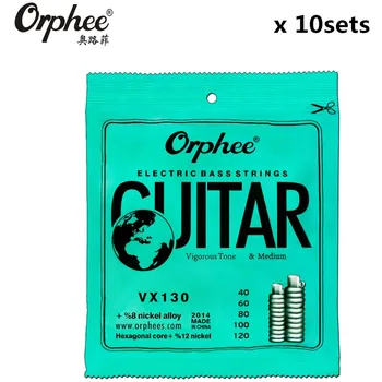 Orphee VX130 040-120 Electric Bass Strings 5 Strings bass Nickel Alloy Vigorous Tone guitar Strings 10 set
Orphee VX130 040-120 Electric Bass Strings 5 Strings bass Nickel Alloy Vigorous Tone guitar Strings 10 set