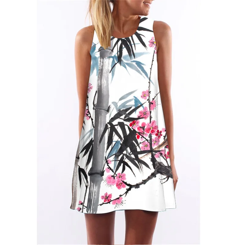 Summer Women Beach Dress Casual Streetwear Sleeveless O-Neck Print Dress Loose Plus Size Female Bohemian Dress Vestido De Festa
Summer Women Beach Dress Casual Streetwear Sleeveless O-Neck Print Dress Loose Plus Size Female Bohemian Dress Vestido De Festa