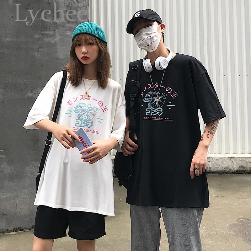 Lychee Harajuku Dinosaur Japanese Print Women T Shirts Top Tees Short Sleeve Crew Neck Spring Summer Loose Lady T-shirt Top Tees
Lychee Harajuku Dinosaur Japanese Print Women T Shirts Top Tees Short Sleeve Crew Neck Spring Summer Loose Lady T-shirt Top Tees