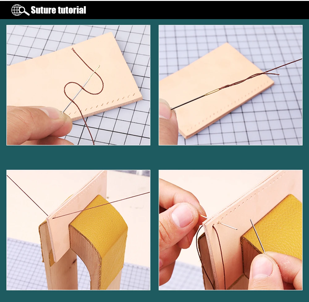 Description Picture 4 of item260m 150D Leather Sewing Wax Thread Hand Stitching Cord Craft DIY Leather Tools Sewing Craft Leather Special Flat Waxed line