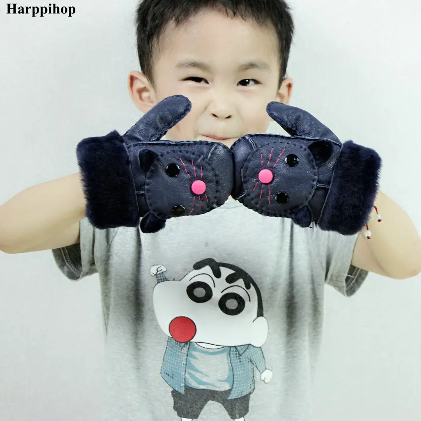 2018 Fashion Lovely Children's Winter Thick Cashmere Warm Cartoon cat Genuine Leather Gloves Boy/Girls real Sheepskin Glove
2018 Fashion Lovely Children's Winter Thick Cashmere Warm Cartoon cat Genuine Leather Gloves Boy/Girls real Sheepskin Glove