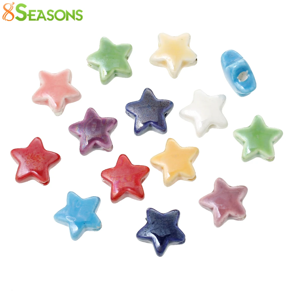8SEASONS Ceramics Beads Star At Random About 15mm x 15mm,Hole: Approx 2.7mm,10 PCs
8SEASONS Ceramics Beads Star At Random About 15mm x 15mm,Hole: Approx 2.7mm,10 PCs