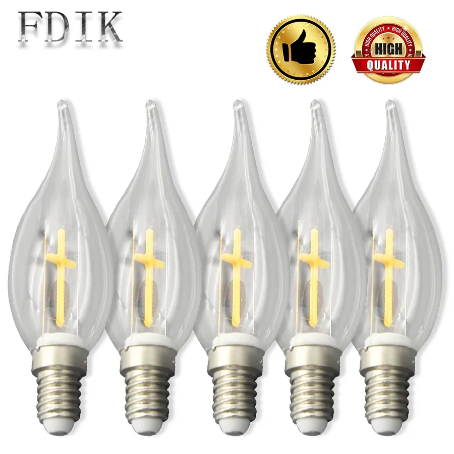 Retro Vintage Pull Tail Filament Bulb E14 2W LED Edison Bulb Cross Candle light Chandelier LED lamps Wholesale Warm white Decor
Retro Vintage Pull Tail Filament Bulb E14 2W LED Edison Bulb Cross Candle light Chandelier LED lamps Wholesale Warm white Decor
