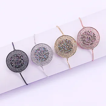 5Pcs Micro Pave Colorful CZ Round Fashion Charm Connector Bracelets, Adjustable Bracelet for Women Girl LL-B016
5Pcs Micro Pave Colorful CZ Round Fashion Charm Connector Bracelets, Adjustable Bracelet for Women Girl LL-B016