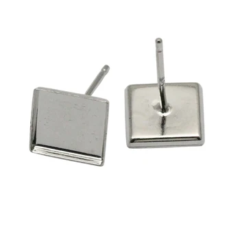 20pcs/lot Stainless Steel square Blank Earring Base Cabochon Cameo Base Flat Earring Setting Diy Jewelry Making 9.8mm
20pcs/lot Stainless Steel square Blank Earring Base Cabochon Cameo Base Flat Earring Setting Diy Jewelry Making 9.8mm