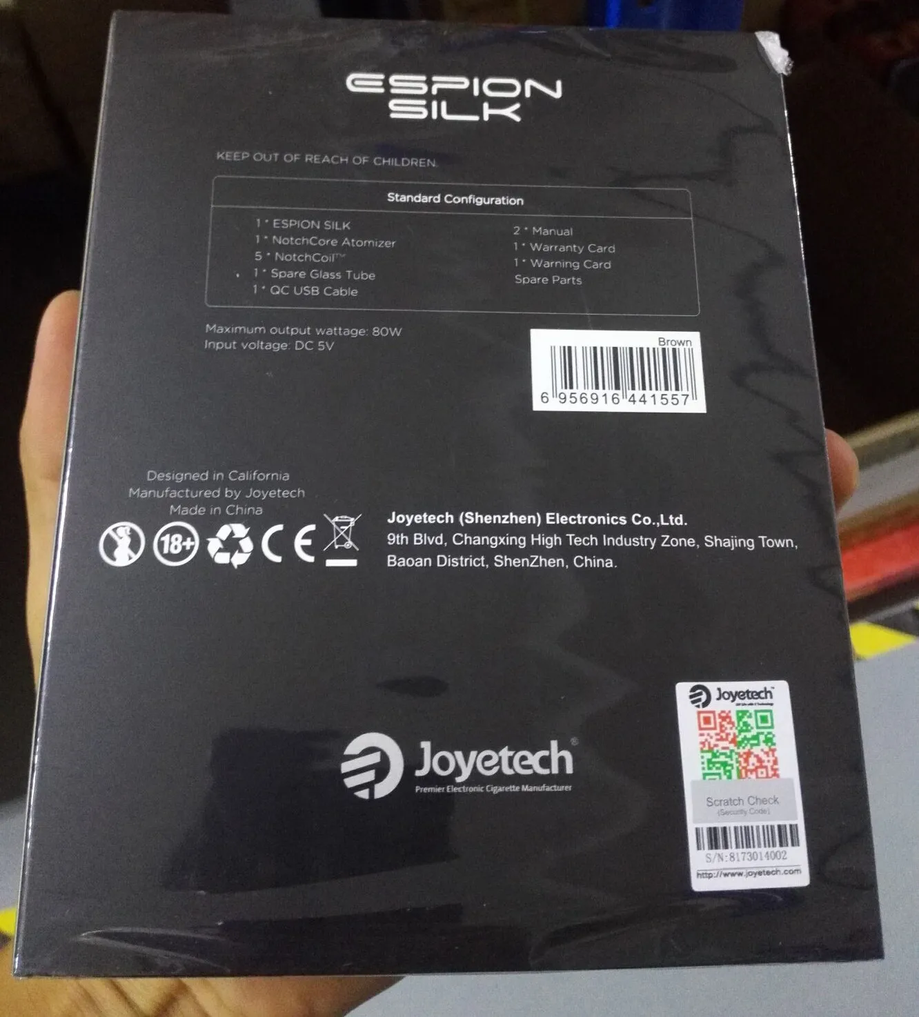Original Joyetech ESPION Silk Kit Built-in 2800mAh Battery 80W Output with 0.45ohm NotchCoil &Tank 2.5ml & OLED Display Vape Kit