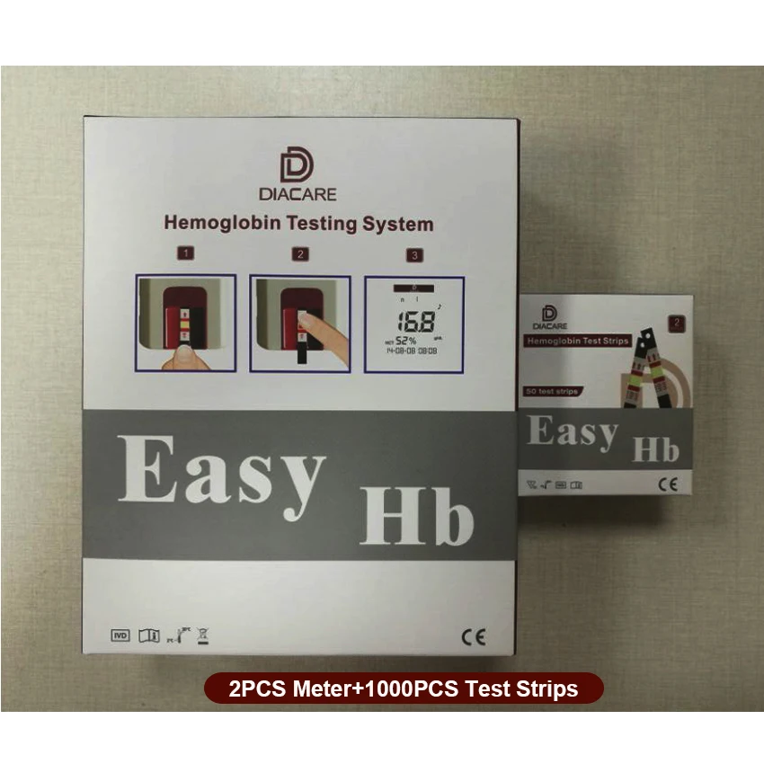 2PCS Hemoglobin Test Machine with 1000PCS Test Strips/POCT Hemoglobin Meter/ Hemoglobin Analyzer
2PCS Hemoglobin Test Machine with 1000PCS Test Strips/POCT Hemoglobin Meter/ Hemoglobin Analyzer