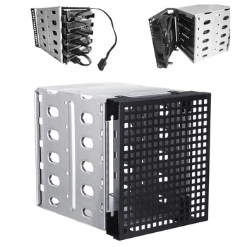 New 5.25 Inch to 5 x 3.5 Inch SATA SAS HDD Cage Rack Hard Drive Tray Caddy Adapter Converter with Fan Space Slivers
New 5.25 Inch to 5 x 3.5 Inch SATA SAS HDD Cage Rack Hard Drive Tray Caddy Adapter Converter with Fan Space Slivers