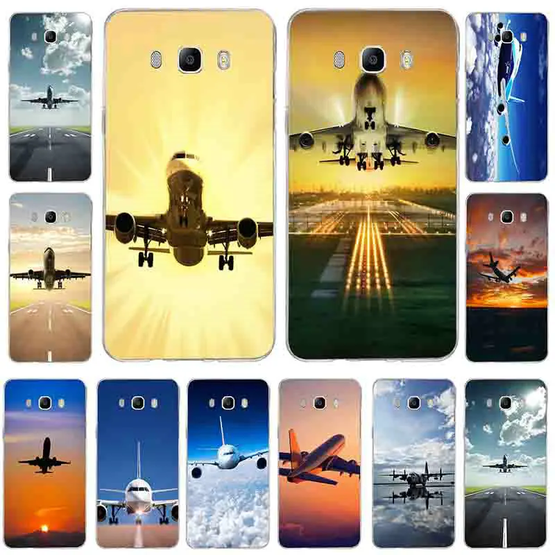 Авиационный самолет Fly Travel Cloud для Samsung Galaxy J1 J2 J3 J5 J7 A3 A5 A7 2016 2017 Coque сумки