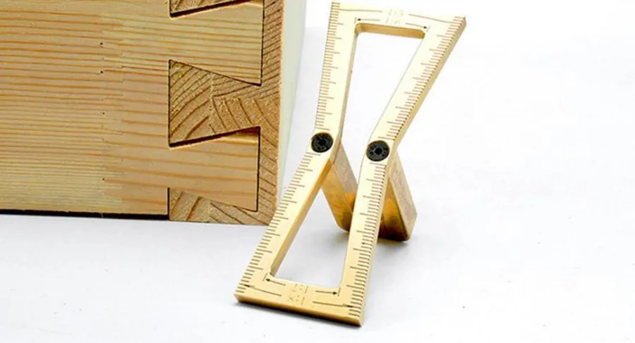 Dovetail Mortise Gauge Hand Cut Copper Marker Template l