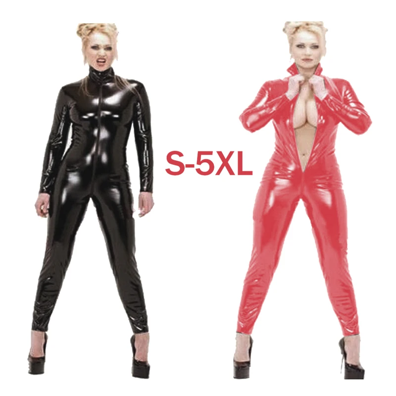 Plus Size S-5XL New Arrival Sexy Latex Catsuit Adult Women Men Unisex Black Costume Faux Leather Costume Exotic Apparel Costumes
Plus Size S-5XL New Arrival Sexy Latex Catsuit Adult Women Men Unisex Black Costume Faux Leather Costume Exotic Apparel Costumes