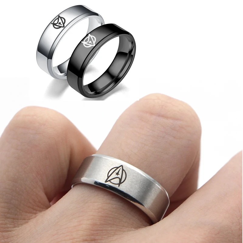 EUPNHY The Star Trek Black Silver Finger Ring Stainless Steel Wedding Anniversary Rings Fashion Rings for Women Men Couple Gifts
EUPNHY The Star Trek Black Silver Finger Ring Stainless Steel Wedding Anniversary Rings Fashion Rings for Women Men Couple Gifts
