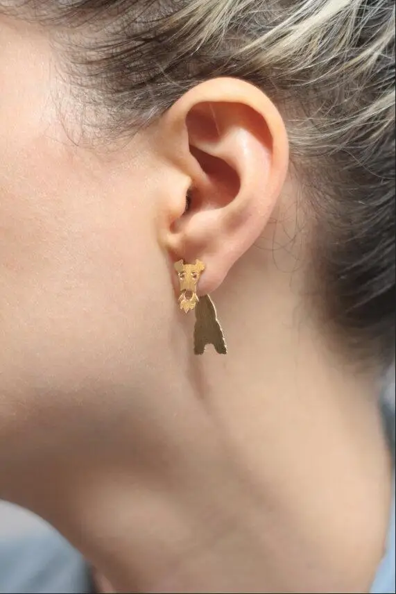 Лиса серьги в виде терьера, собачьи уши, серьги спереди и сзади, собачка серьги порода 12 пар/лот 
Лиса серьги в виде терьера, собачьи уши, серьги спереди и сзади, собачка серьги порода 12 пар/лот