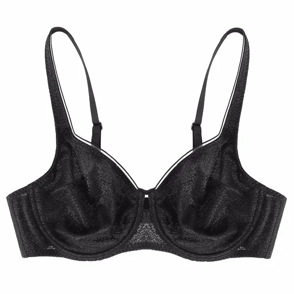 Ekouaer Brand Lace Bra Women's Unlined Brassiere Simple Crop Top Sexy Intimate Underwear Bra Black White 36 38 40 42 B/C/D/DD 16