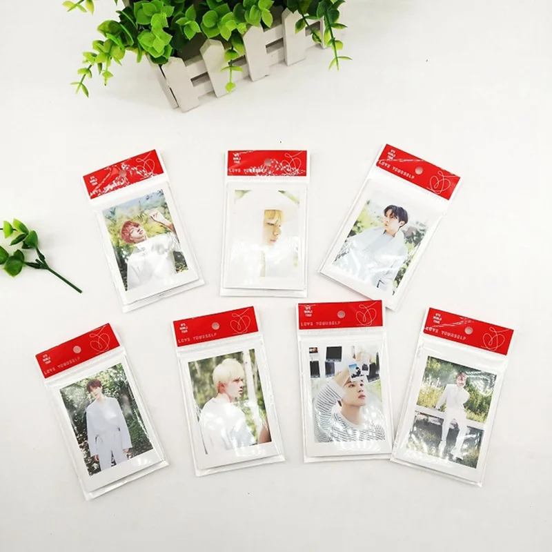 7 Pcs/Set New K-POP Bangtan Boys Photo Cards Paper Cards Self Made JIN RM SUGA JIMIN V Lomo Cards Photocards
7 Pcs/Set New K-POP Bangtan Boys Photo Cards Paper Cards Self Made JIN RM SUGA JIMIN V Lomo Cards Photocards