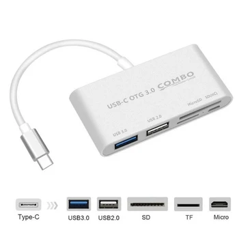 New USB C to Multi SD CF Micro SD Card Reader Adapter Type-C USB-C HUB OTG 3.0 Micro USB Combo Splitter for Macbook Air Pro
New USB C to Multi SD CF Micro SD Card Reader Adapter Type-C USB-C HUB OTG 3.0 Micro USB Combo Splitter for Macbook Air Pro