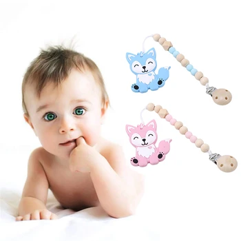 Silicone Fox Molars Hanging Wooden Nipple Clip Chain Pacifier Chain Anti-chain Set Baby Strap Molar Accessories
Silicone Fox Molars Hanging Wooden Nipple Clip Chain Pacifier Chain Anti-chain Set Baby Strap Molar Accessories