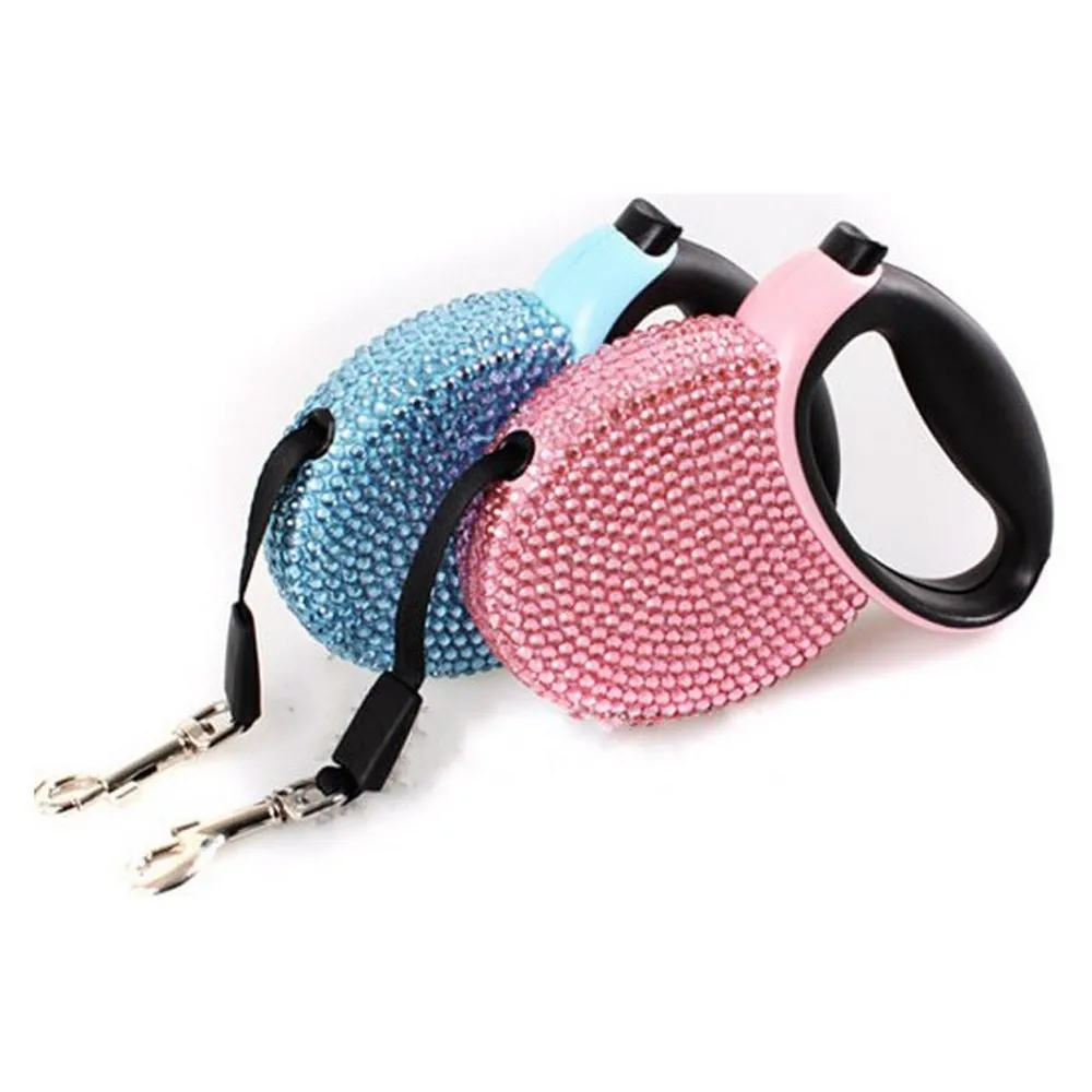 Pet Retractable Leash Blue & Pink Rhinestone Bling Crystal Dog Puppy Pet Lead Leash 3M Flat Line
Pet Retractable Leash Blue & Pink Rhinestone Bling Crystal Dog Puppy Pet Lead Leash 3M Flat Line