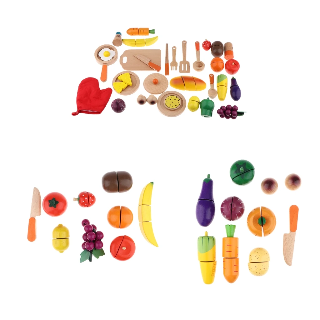 Kids Kitchen Toys Set Wooden Cutting Food Children Kitchen Pretend Play Role Toys set DIY Making Food Cooking Tool Model Kids Kitchen Toys Set Wooden Cutting Food Children Kitchen Pretend Play Role Toys set DIY Making Food Cooking Tool Model