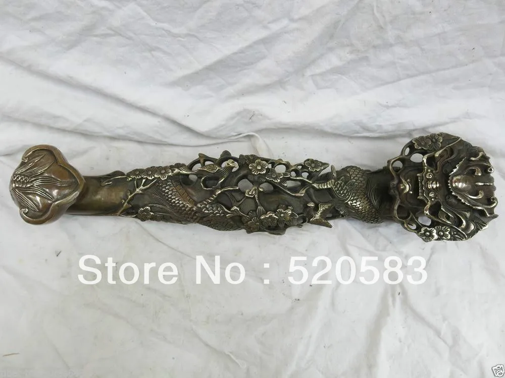 free 18 inch chinese folk copper carved bird plum blossom figurine dragon RUYI fast
free 18 inch chinese folk copper carved bird plum blossom figurine dragon RUYI fast