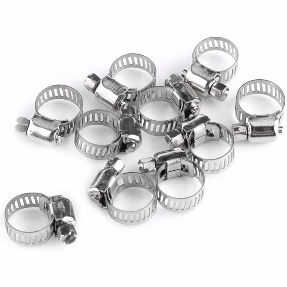 # 100 Pcs Adjustable Stainless Steel Drive Hose Clamp Tri Clamp Fuel Line Pipe Worm Gear Clip Tube Fasterner Spring Clip w 8mm
# 100 Pcs Adjustable Stainless Steel Drive Hose Clamp Tri Clamp Fuel Line Pipe Worm Gear Clip Tube Fasterner Spring Clip w 8mm