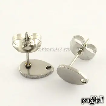 304 Stainless Steel Drop Earstud Components, Stainless Steel Color, 8x5mm, Hole: 1mm; pin: 0.8mm
304 Stainless Steel Drop Earstud Components, Stainless Steel Color, 8x5mm, Hole: 1mm; pin: 0.8mm