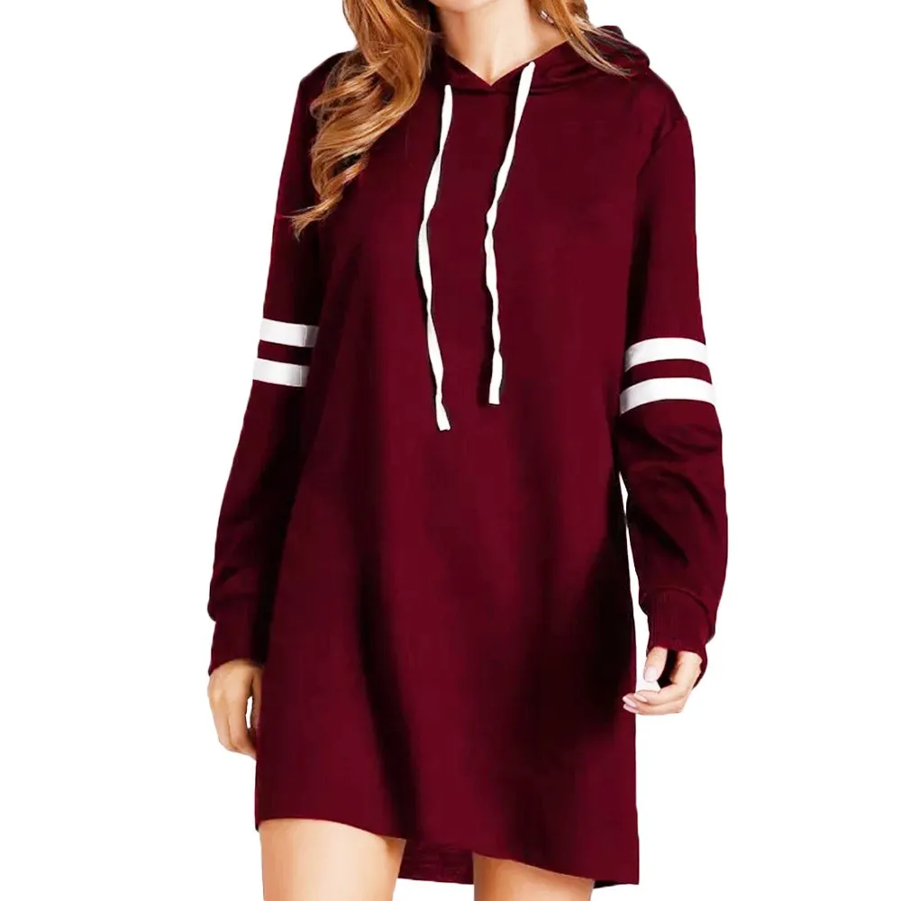 2019 New Arrival Women Fashion Long Sleeve Hoodie Long Sweatshirt Pullover Dress Personality Sport Casual Jumper Hoodie Dress
2019 New Arrival Women Fashion Long Sleeve Hoodie Long Sweatshirt Pullover Dress Personality Sport Casual Jumper Hoodie Dress