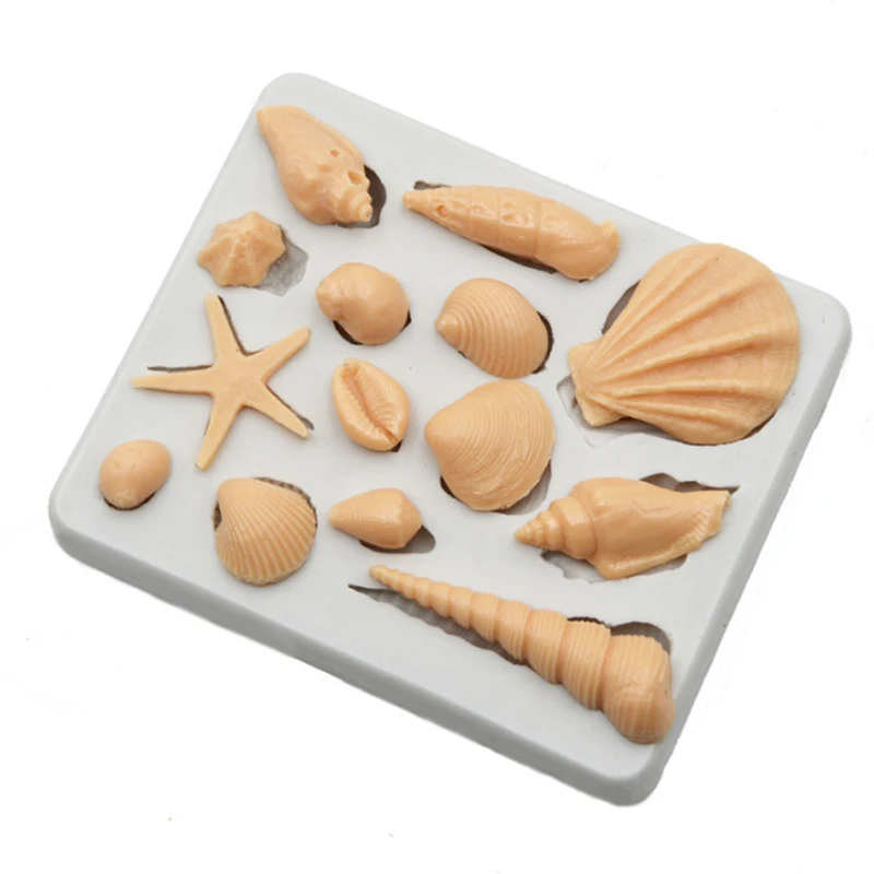 Ocean Series Conch Starfish Shell Mould Silicone Mold Fondant Cake Decorating Tool Gumpaste Sugarcraft Chocolate Forms Bakeware
Ocean Series Conch Starfish Shell Mould Silicone Mold Fondant Cake Decorating Tool Gumpaste Sugarcraft Chocolate Forms Bakeware