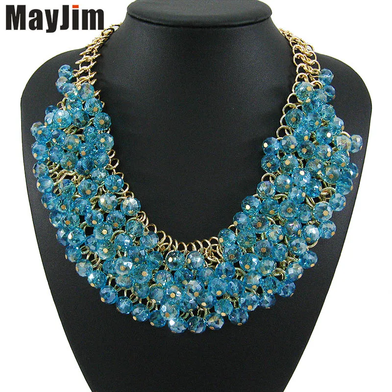 MayJim Statement Necklace 2018 Fashion Women Hand-woven chunky Gold Chain Choker Crystal Bead collar Necklaces & Pendants Bijoux
MayJim Statement Necklace 2018 Fashion Women Hand-woven chunky Gold Chain Choker Crystal Bead collar Necklaces & Pendants Bijoux