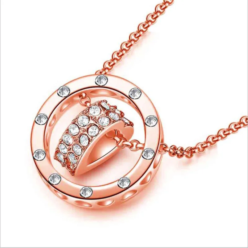 New Charm Rose Gold 925 Silver Necklaces for Women Wedding Shiny Zircon Heart Round Pendant Necklace Girl Birthday Party Jewelry
New Charm Rose Gold 925 Silver Necklaces for Women Wedding Shiny Zircon Heart Round Pendant Necklace Girl Birthday Party Jewelry