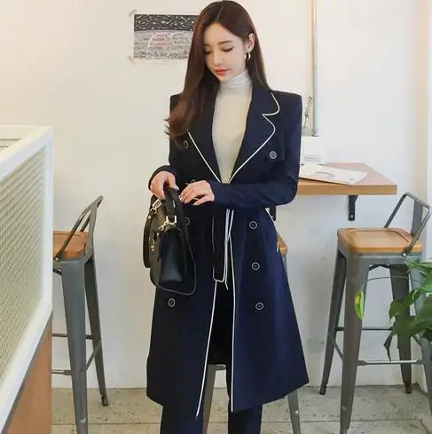 Elegant Winter Thick Double Breasted Women Pant Suits Bandage Long Blazer Coat & Pencil Pant Vintage Female Suits Autumn LJ69
Elegant Winter Thick Double Breasted Women Pant Suits Bandage Long Blazer Coat & Pencil Pant Vintage Female Suits Autumn LJ69