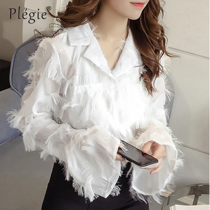Plegie Women Tassel Blouse 2019 Spring Womens Tops And Blouses White Pink Long Sleeve Turn Down Collar Elegant Womens Tops
Plegie Women Tassel Blouse 2019 Spring Womens Tops And Blouses White Pink Long Sleeve Turn Down Collar Elegant Womens Tops