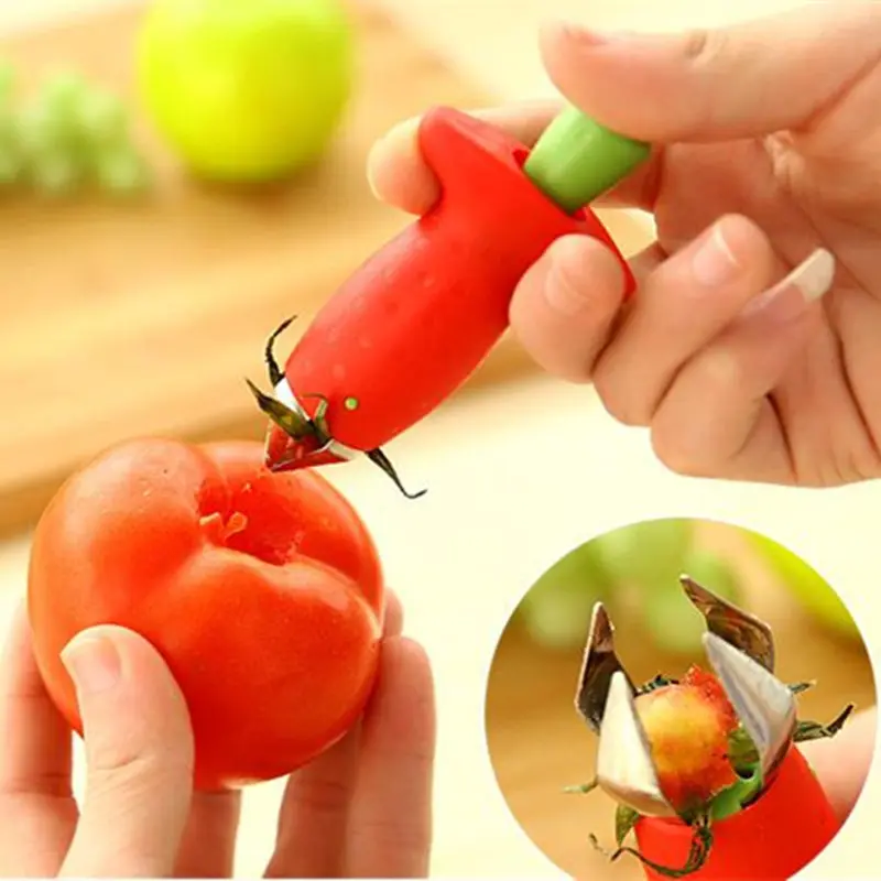 1 pcs Strawberry Hullers Metal +Plastic Fruit Remove Stalks Device Tomato Stalks Strawberry Knife Stem Remover Fruit Slicer
1 pcs Strawberry Hullers Metal +Plastic Fruit Remove Stalks Device Tomato Stalks Strawberry Knife Stem Remover Fruit Slicer