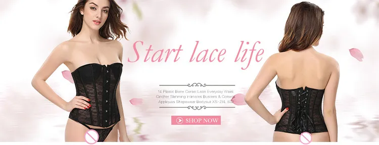 Description Picture 2 of item8 Colors Available Women Burlesques Gothic Gorset Plus Size Satin Underbust Corselet With G String Waist Training Corset28335#